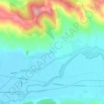 Topografische Karte Ciba, Höhe, Relief