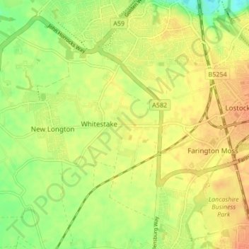 Topografische Karte New Gate, Höhe, Relief