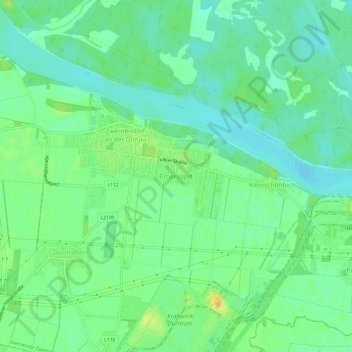 Topografische Karte Erpersdorf, Höhe, Relief