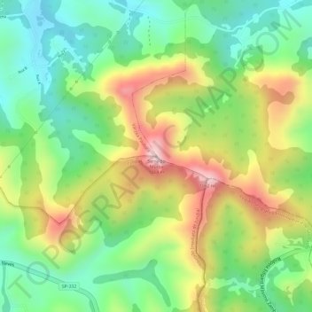 Topografische Karte Serra do Mursa, Höhe, Relief