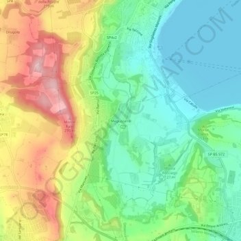 Topografische Karte Maguzzano, Höhe, Relief