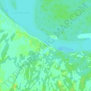 Topografische Karte Cushillococha, Höhe, Relief