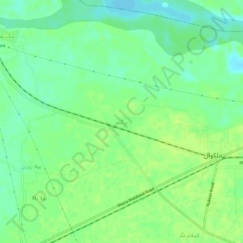 Topografische Karte Pargana, Höhe, Relief
