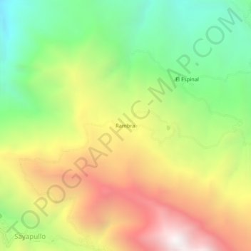 Topografische Karte Rambra, Höhe, Relief