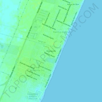 Topografische Karte Mariápolis, Höhe, Relief