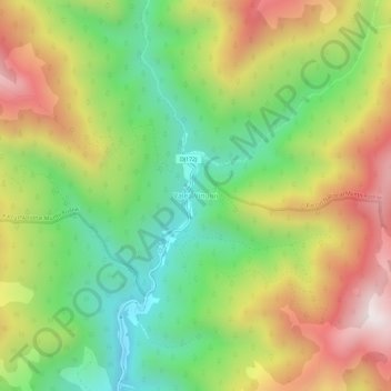 Topografische Karte Valea Vinului, Höhe, Relief