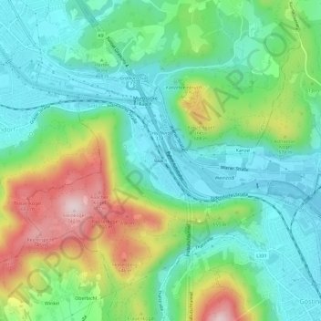 Topografische Karte Raach, Höhe, Relief