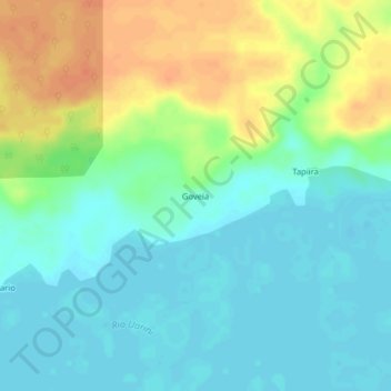 Topografische Karte Goveia, Höhe, Relief