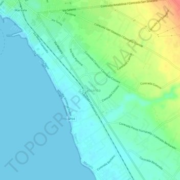 Topografische Karte Casabianca, Höhe, Relief
