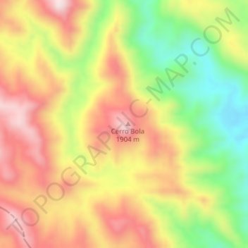 Topografische Karte Bola, Höhe, Relief