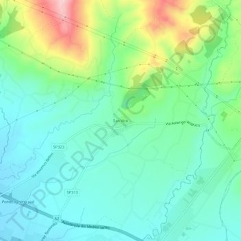 Topografische Karte San Vito, Höhe, Relief