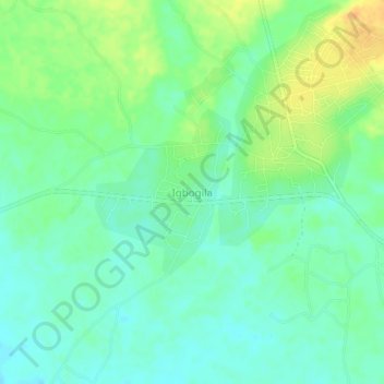 Topografische Karte Igbogila, Höhe, Relief