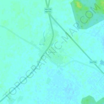 Topografische Karte Khular, Höhe, Relief