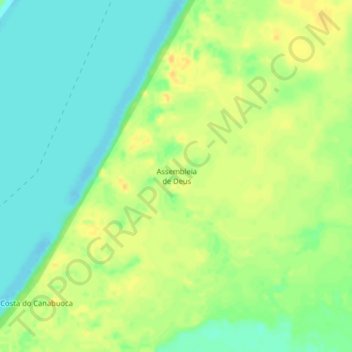 Topografische Karte Manacapuru, Höhe, Relief