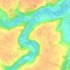 Topografische Karte Les Cinquante, Höhe, Relief