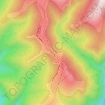 Topografische Karte Rânca, Höhe, Relief