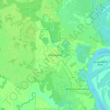 Topografische Karte Herradura, Höhe, Relief