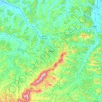Topografische Karte Zalău, Höhe, Relief