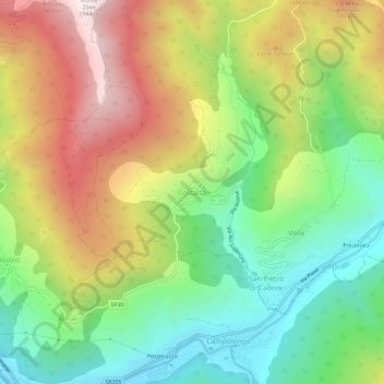 Topografische Karte Costalta, Höhe, Relief