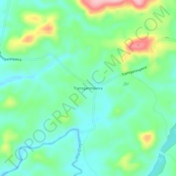 Topografische Karte Transgarimpeira, Höhe, Relief