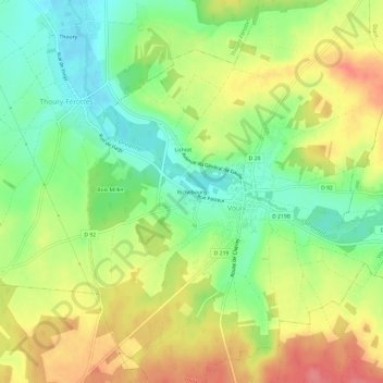 Topografische Karte Richebourg, Höhe, Relief