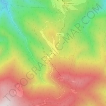 Topografische Karte Hohe Rinne, Höhe, Relief