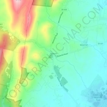 Topografische Karte Antioch, Höhe, Relief