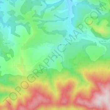 Topografische Karte Bujoru, Höhe, Relief