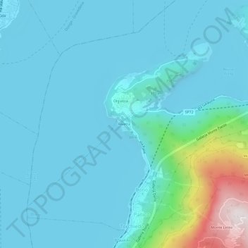 Topografische Karte Rivetta, Höhe, Relief