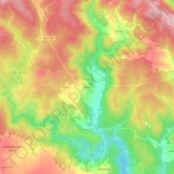 Topografische Karte Revel, Höhe, Relief