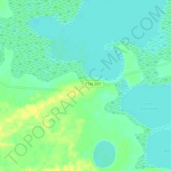Topografische Karte Данькова, Höhe, Relief