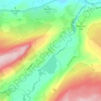 Topografische Karte Countersett, Höhe, Relief