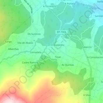 Topografische Karte Alban, Höhe, Relief