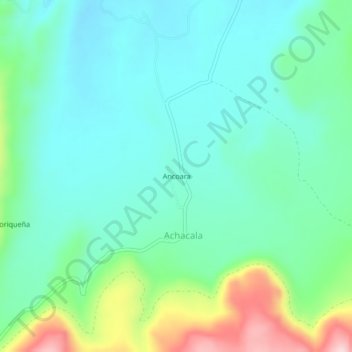 Topografische Karte Ancoara, Höhe, Relief