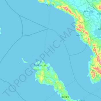 Topografische Karte Anima Sola Island, Höhe, Relief