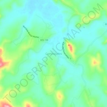 Topografische Karte Comnidades, Höhe, Relief