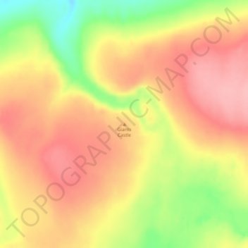 Topografische Karte Giants Castle, Höhe, Relief