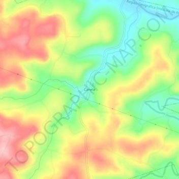 Topografische Karte Canela, Höhe, Relief