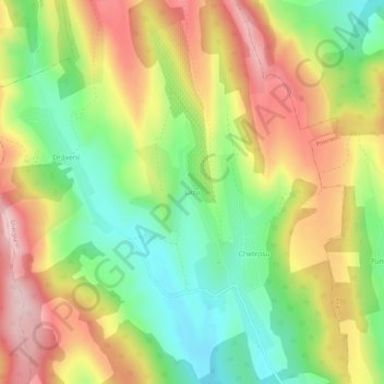 Topografische Karte Lazu, Höhe, Relief