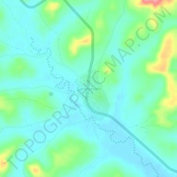 Topografische Karte Sandéniah, Höhe, Relief