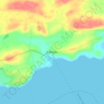 Topografische Karte Killimer, Höhe, Relief
