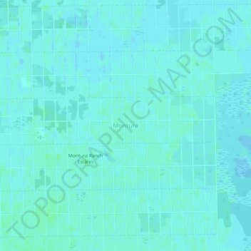 Topografische Karte Montura, Höhe, Relief