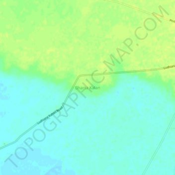 Topografische Karte Bharta Kalan, Höhe, Relief