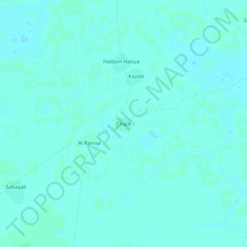 Topografische Karte Chack, Höhe, Relief