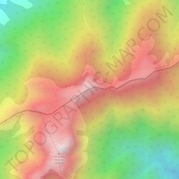 Topografische Karte Pico do Marinzinho, Höhe, Relief