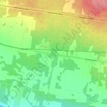Topografische Karte Marelan, Höhe, Relief