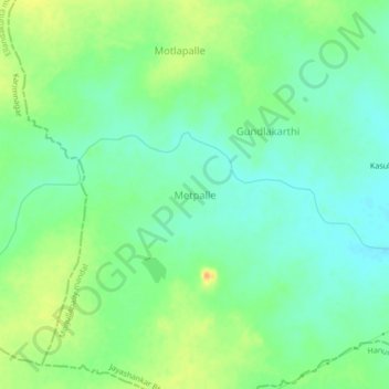 Topografische Karte Metpalle, Höhe, Relief