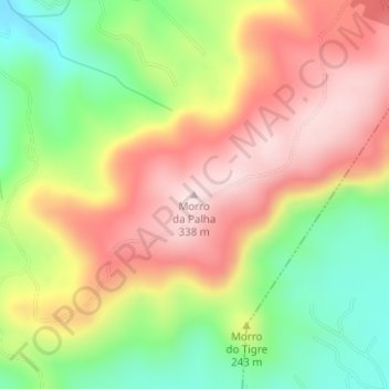 Topografische Karte Morro da Palha, Höhe, Relief