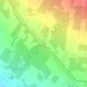 Topografische Karte Viluco, Höhe, Relief