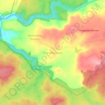 Topografische Karte Dharmasagara, Höhe, Relief